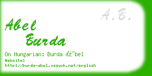 abel burda business card